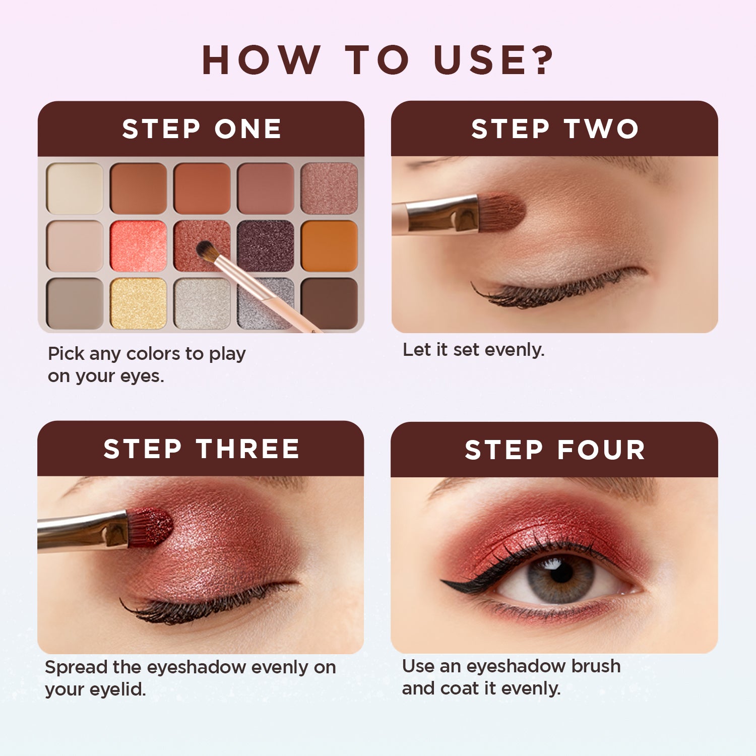 20 Color Eyeshadow Palette Combination of Mattes and Shimmers
