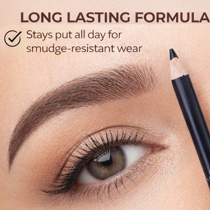 Glam21 4-in-1 Eyebrow Pencil Set - Black, Brown,Grey & Dark Brown (Pack of 4)