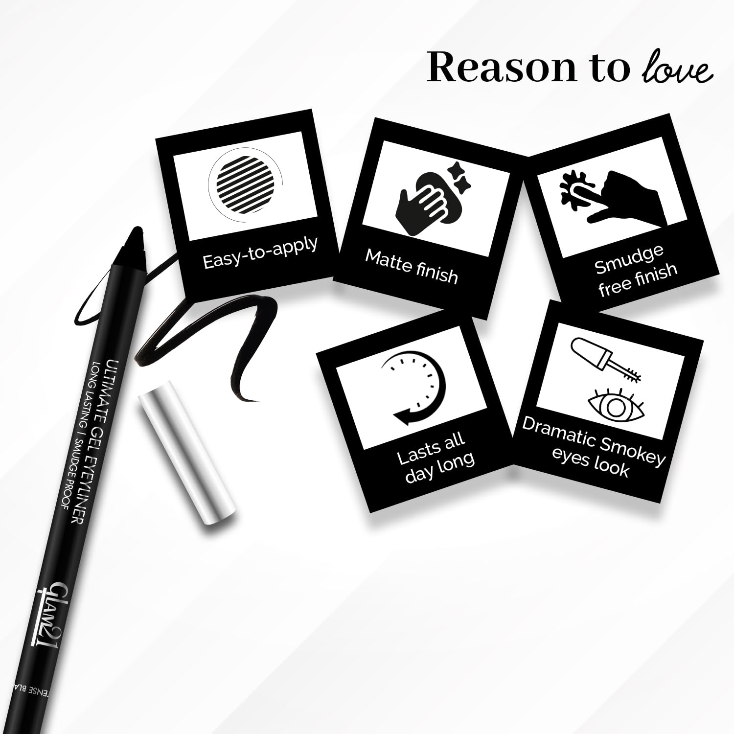 Glam21 Eye Couture Bundle with Eye Liner, Mascara, Eyebrow Pencil & Kajal (Pack of 4)