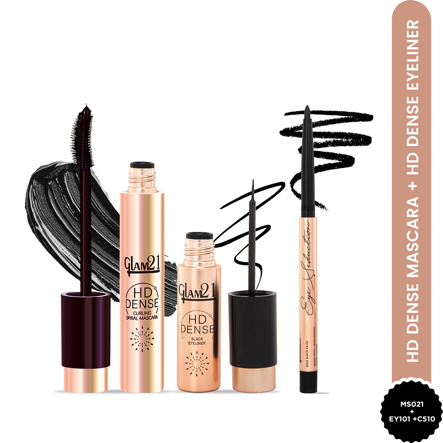 Eye Makeup Trio Combo –Mascara & Eyeliner & Kajal