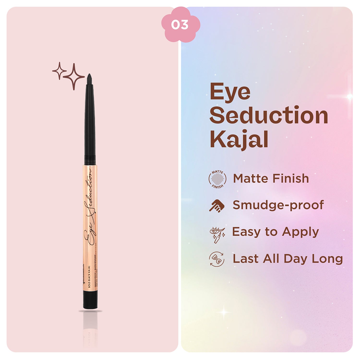 Eye Makeup Trio Combo –Mascara & Eyeliner & Kajal