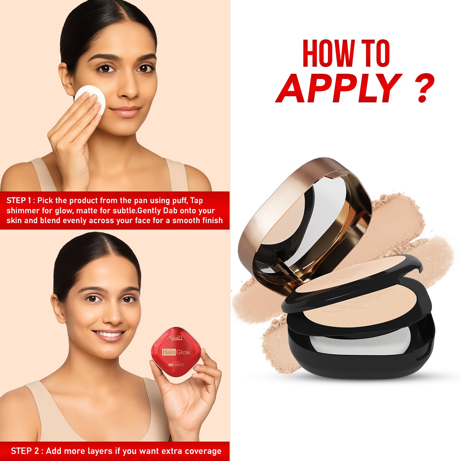 Halo Glow 2 IN 1 HD Compact