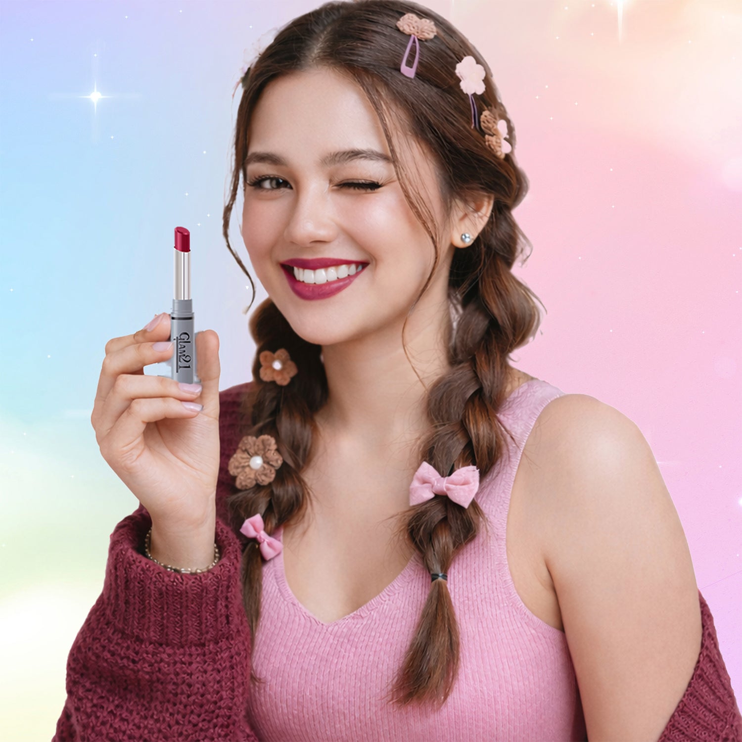 Compact Powder+Non-Transfer Lipstick+Silk Foundation Combo