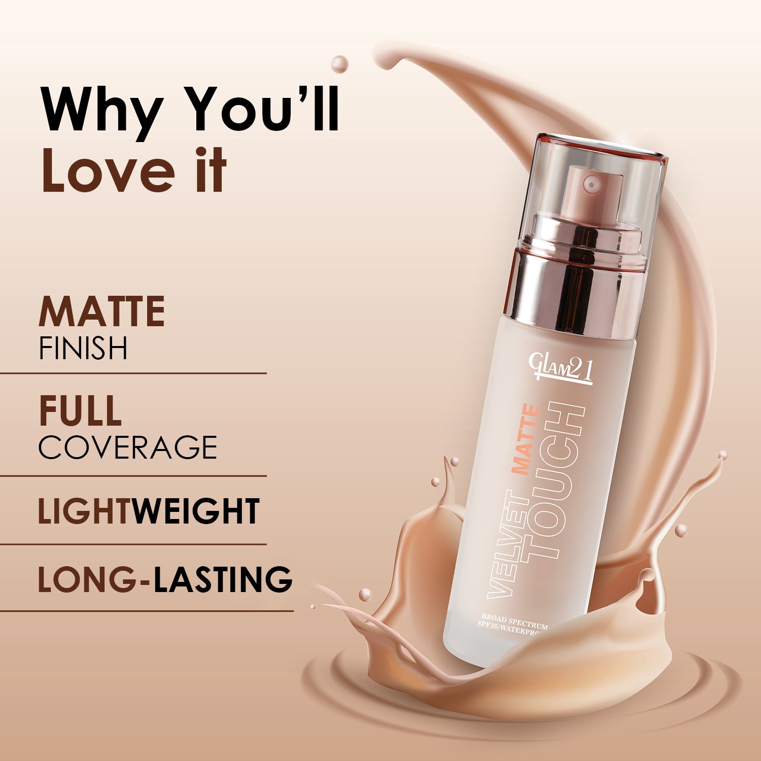 Velvet Touch High Coverage Foundation