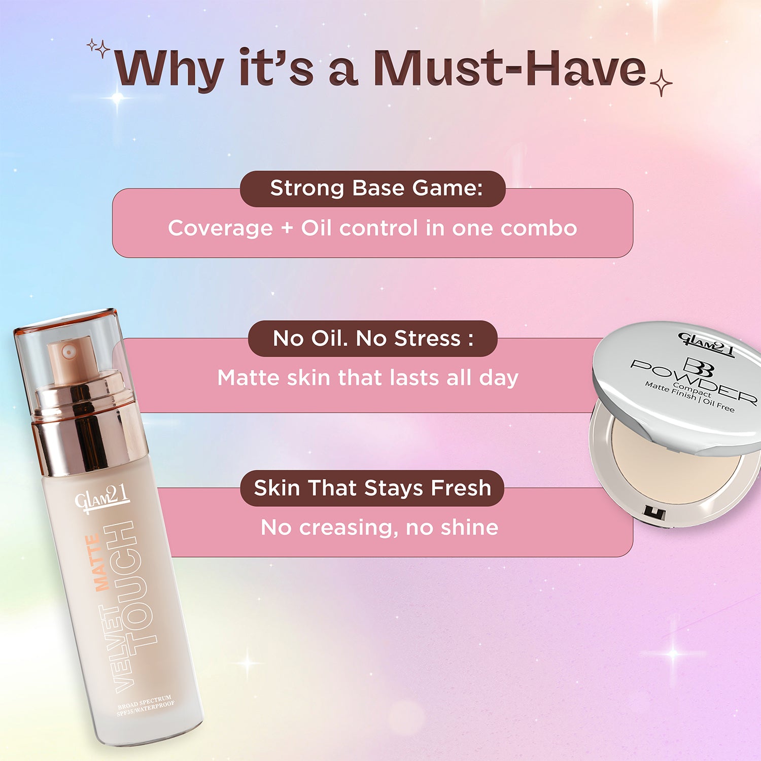 Velvet Touch Foundation +BB 2-in-1 Compact Powder Combo