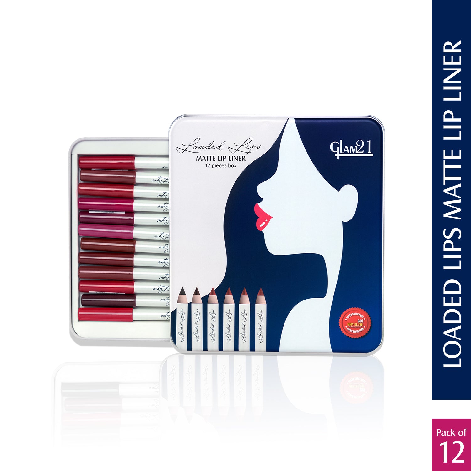 Loaded Lips Matte Lip Liner 12 Pieces Box