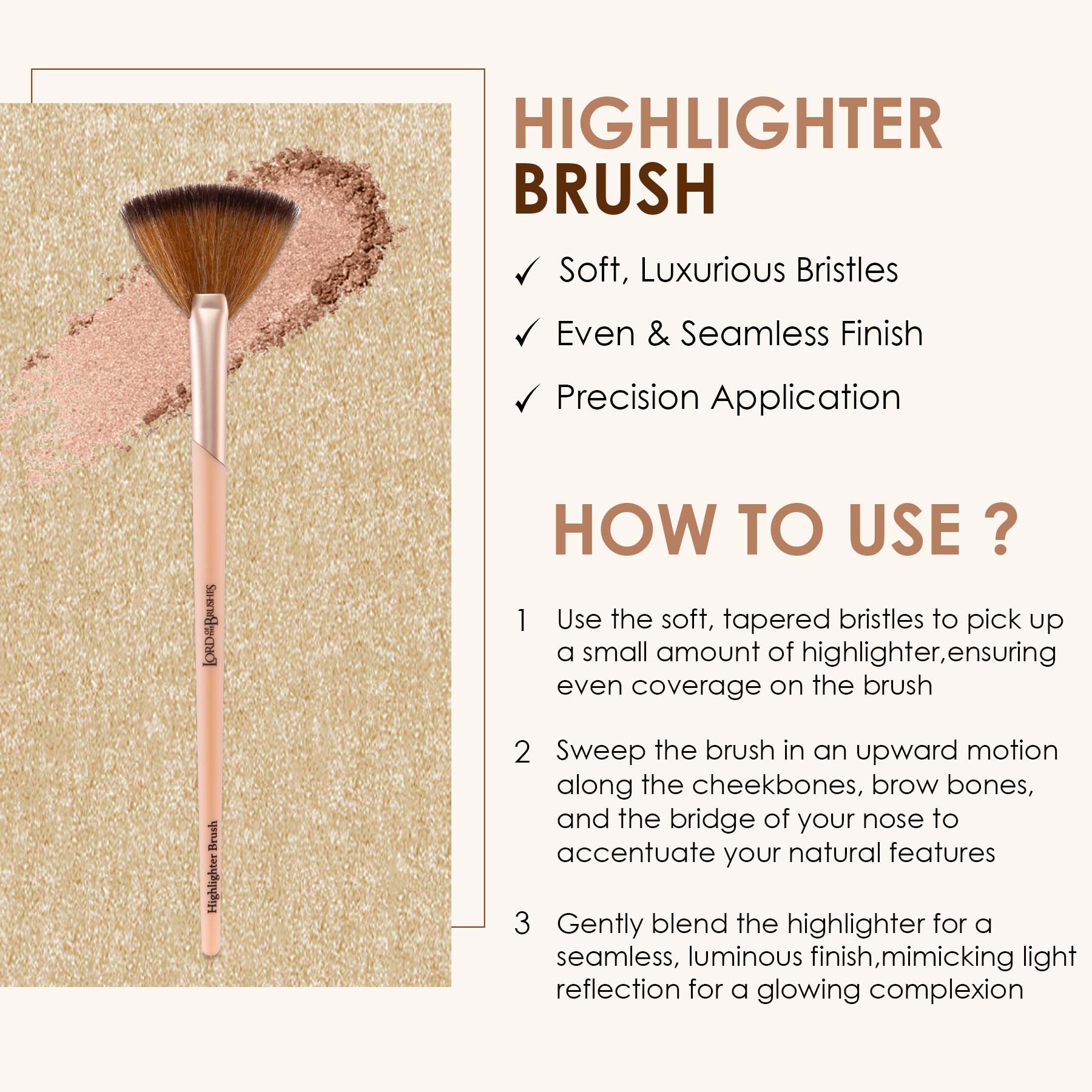 Lord of the brushes highlighter Fan Brush banner