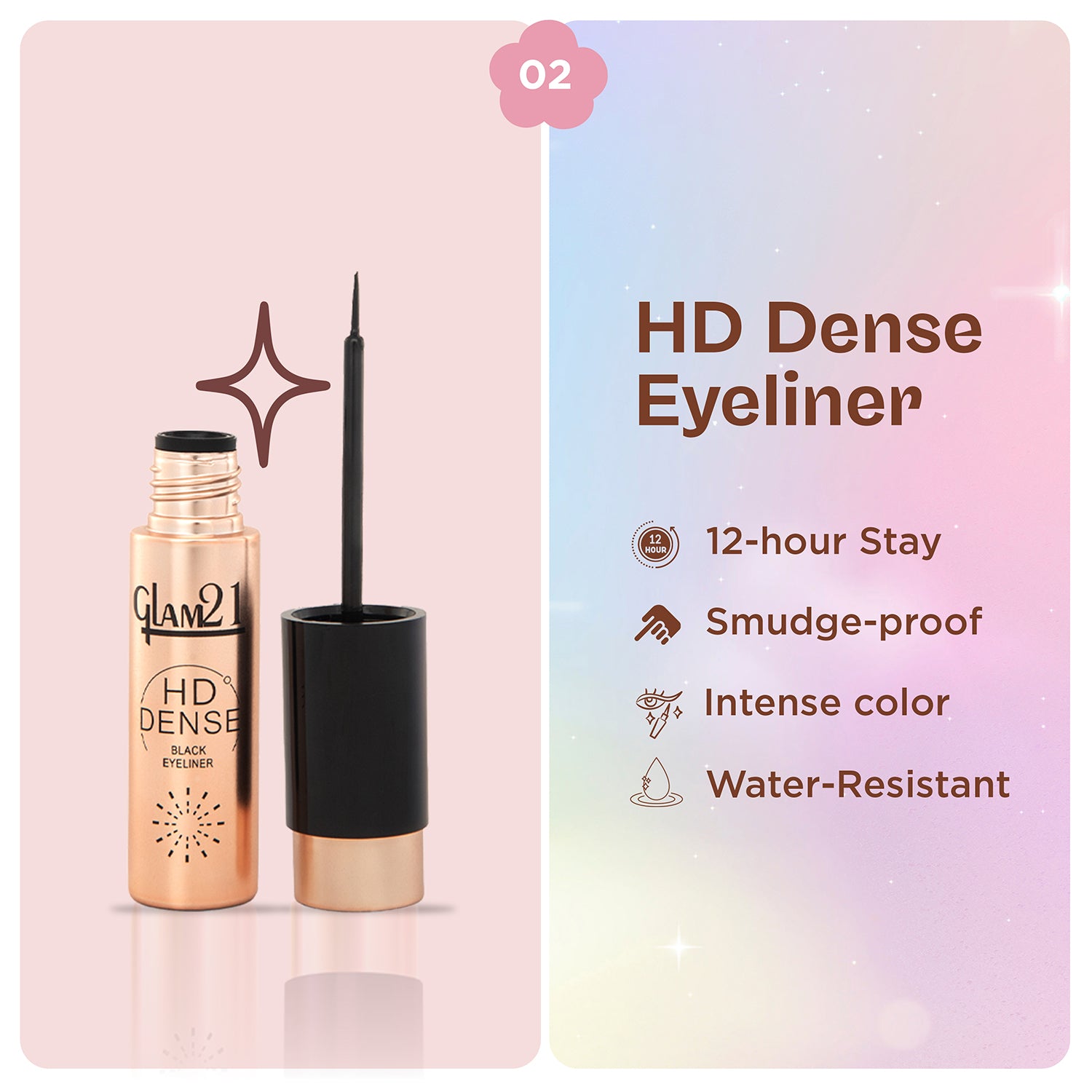 HD Dense Mascara + Eyeliner Black Combo