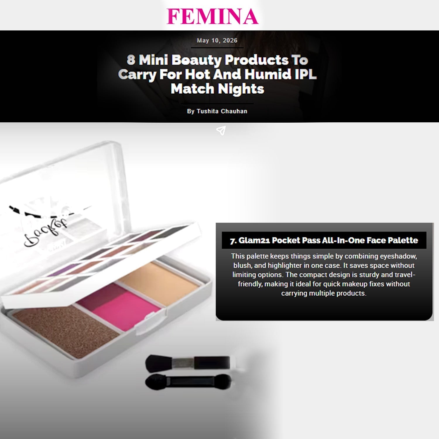 Pocket Pass All in One Makeup Palette For Everyday Glam On The Go