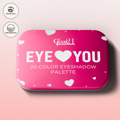 20 Color Eyeshadow Palette Combination of Mattes and Shimmers