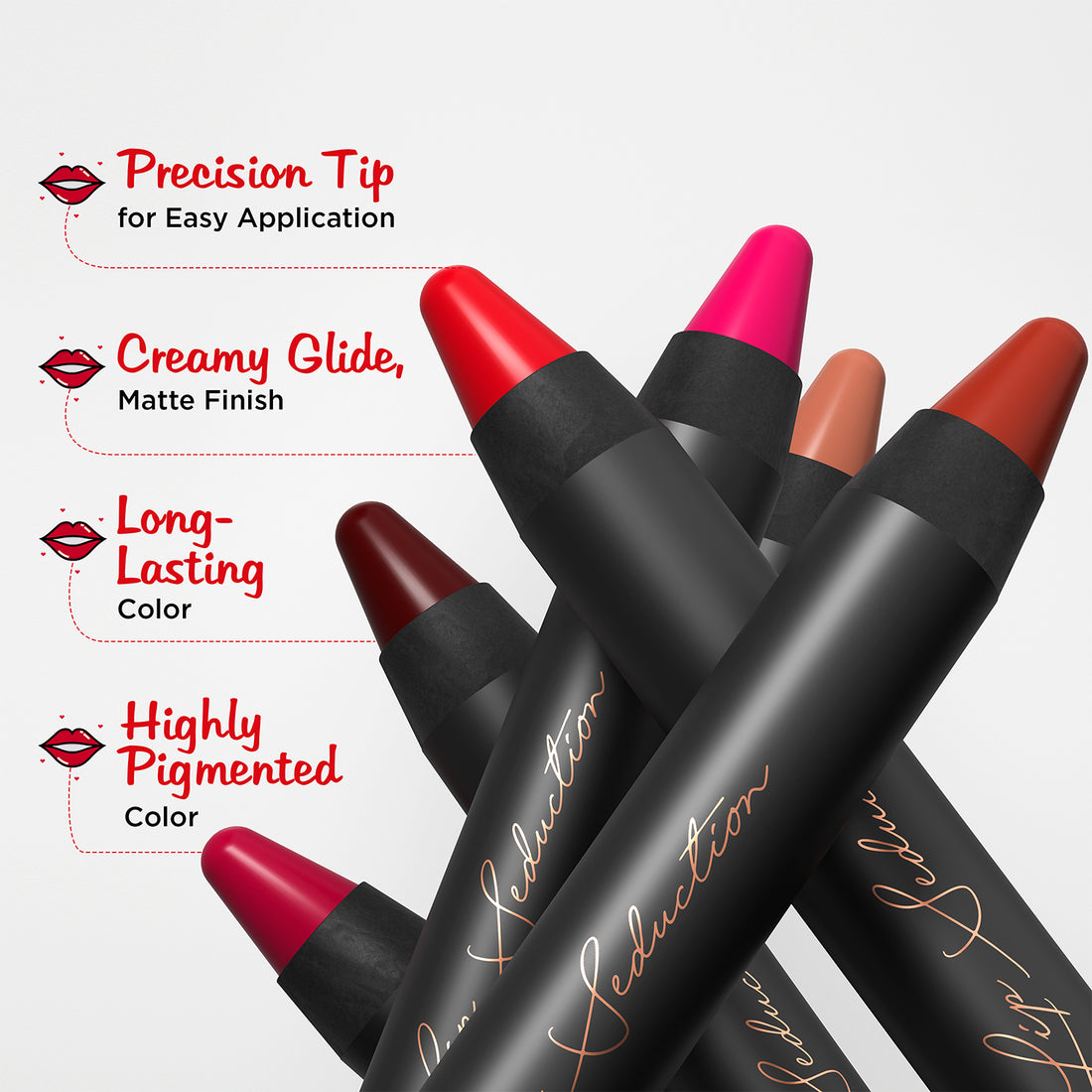Lip Seduction Non-Transfer Crayon Pack of 4