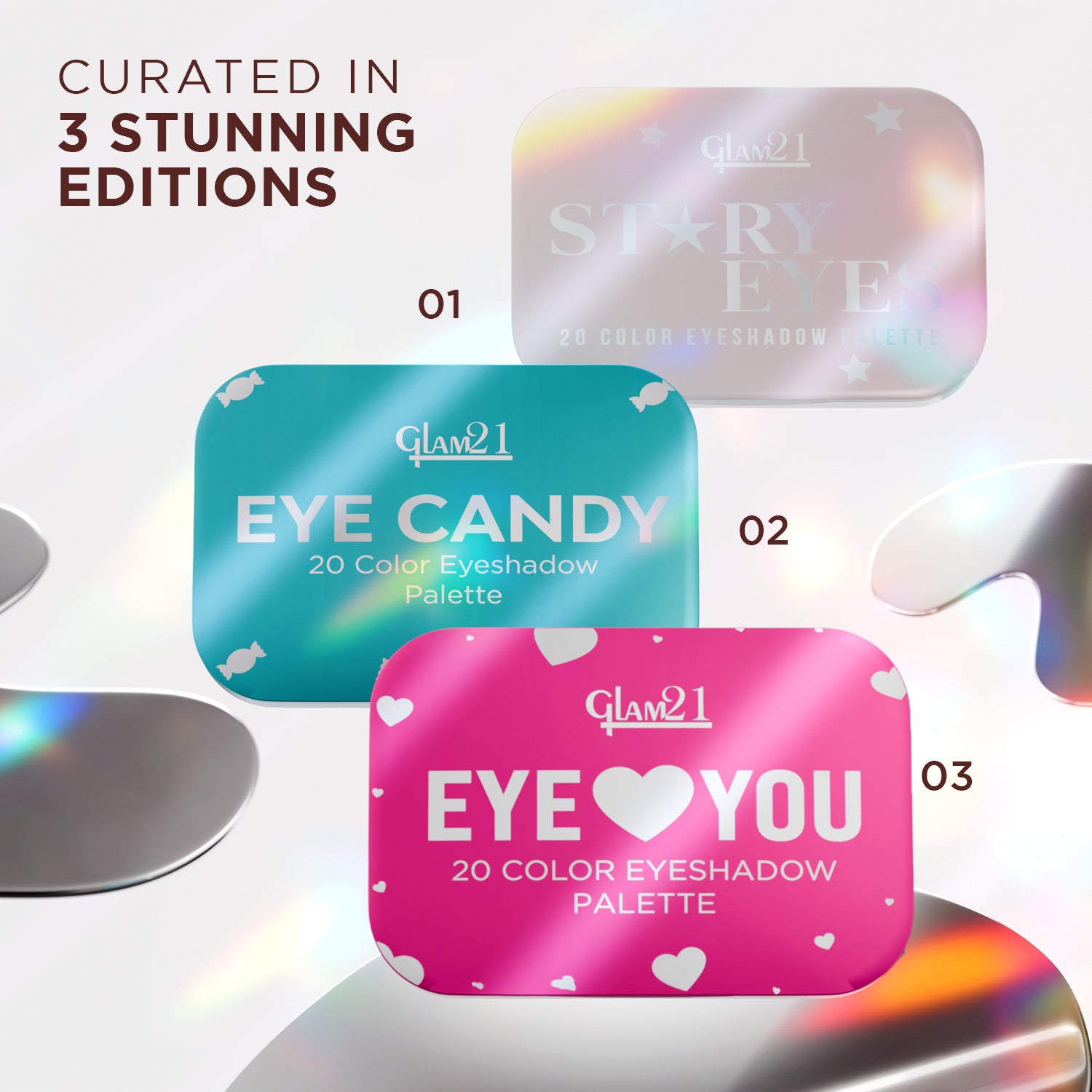 20 Color Eyeshadow Palette Combination of Mattes and Shimmers