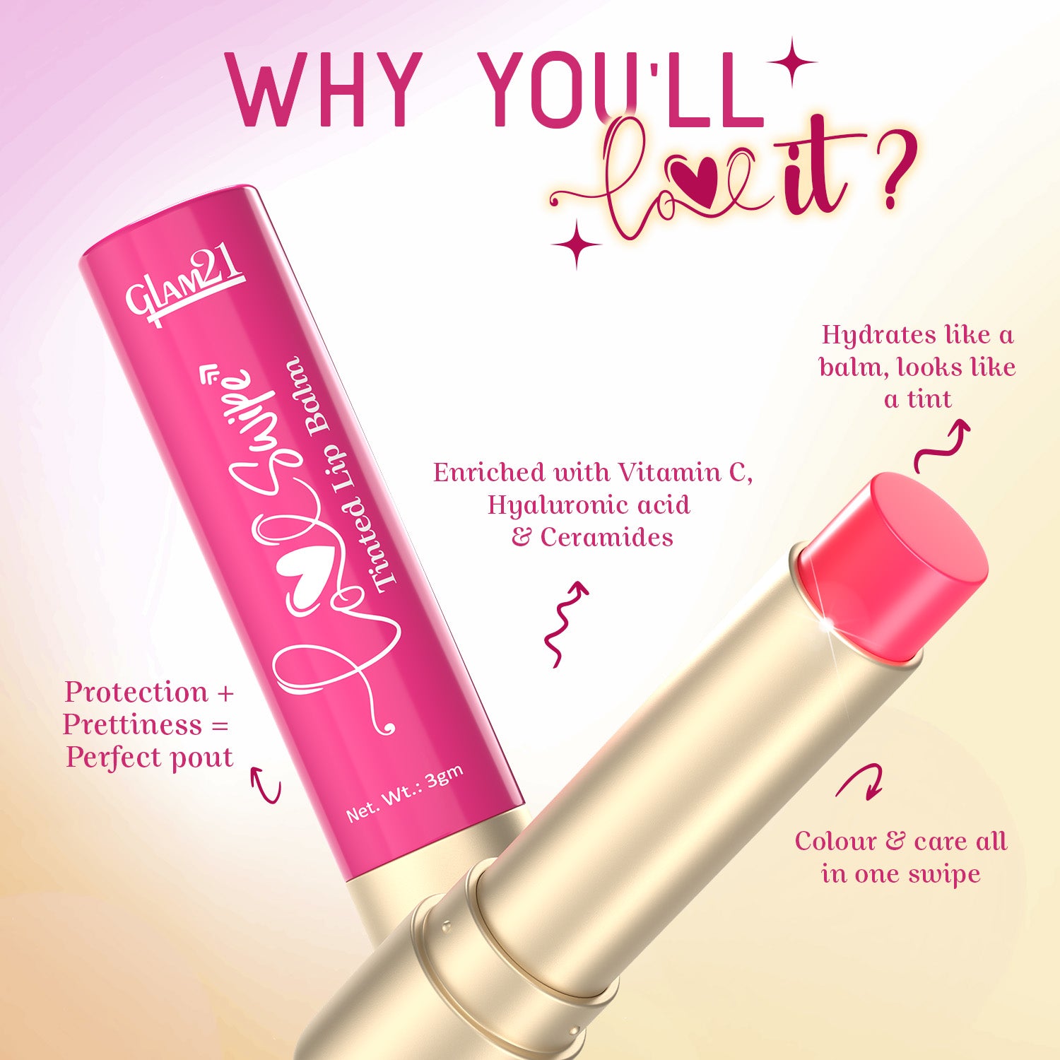 Love Swipe Tinted Lip Balm