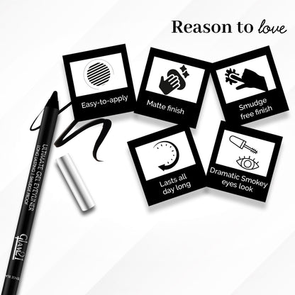 Glam21 Eye Couture Bundle with Eye Liner, Mascara, Eyebrow Pencil &amp; Kajal (Pack of 4)