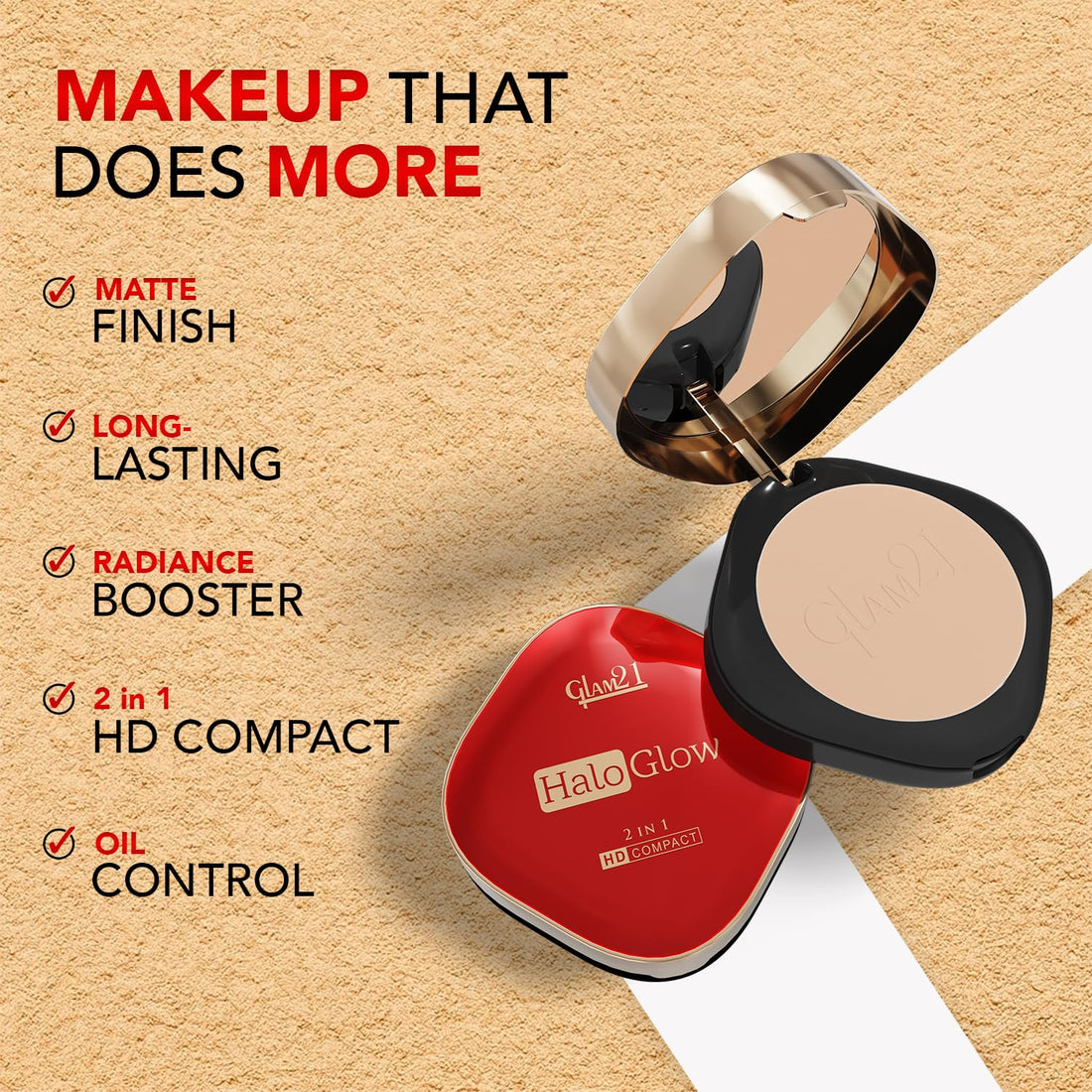 Soft Super Blendable Foundation+Halo Glow HD Compact Combo