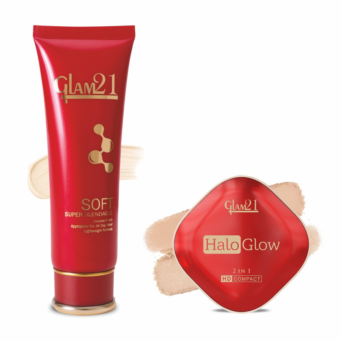 Soft Super Blendable Foundation+Halo Glow HD Compact Combo