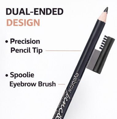Glam21 4-in-1 Eyebrow Pencil Set - Black, Brown,Grey &amp; Dark Brown (Pack of 4)
