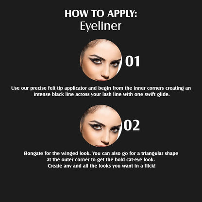 Glam21 Eye Couture Bundle with Eye Liner, Mascara, Eyebrow Pencil &amp; Kajal (Pack of 4)