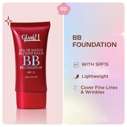 Color Match BB Foundation + 2-in-1 Compact Powder Combo