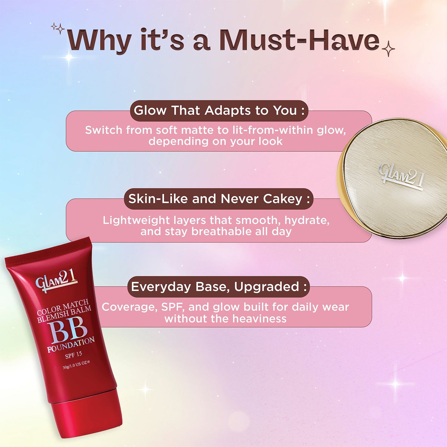 Color Match BB Foundation + 2-in-1 Compact Powder Combo