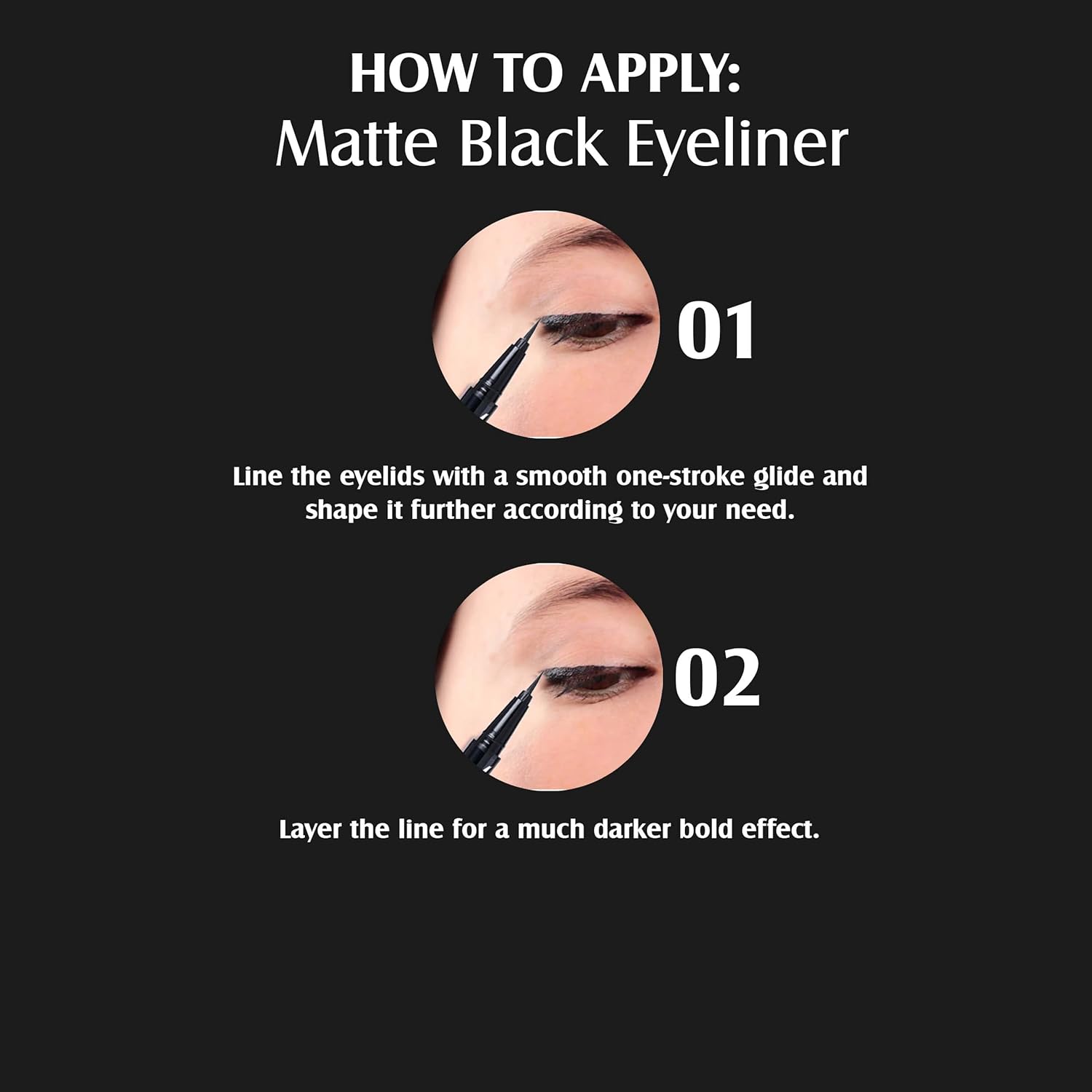 Matte Black Eyeliner ( Waterproof &amp; Long Lasting)