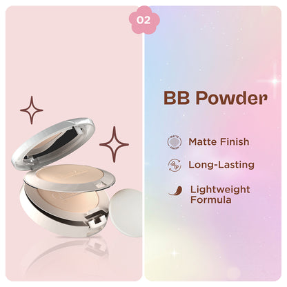 Compact Powder+Non-Transfer Lipstick+Silk Foundation Combo