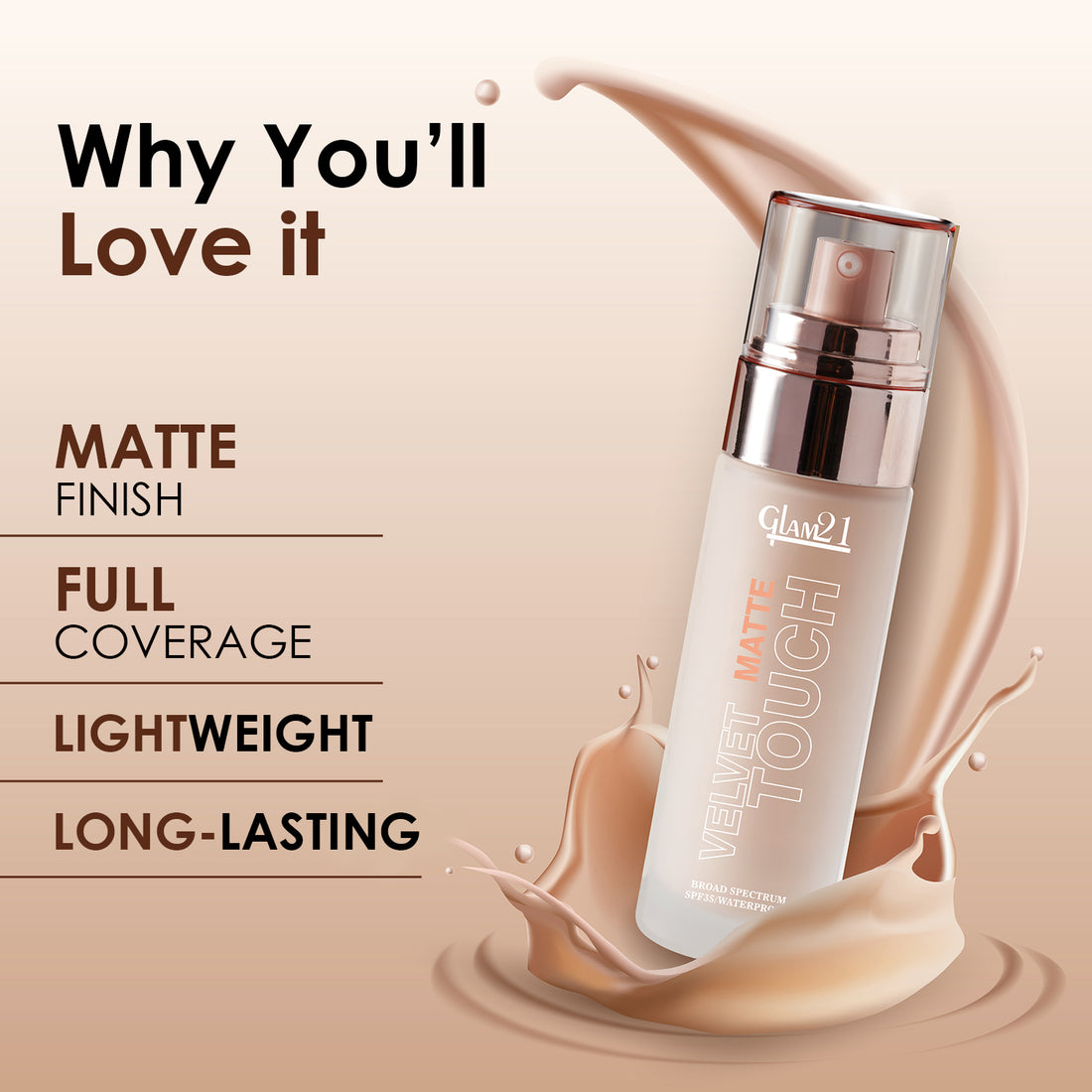 Velvet Touch High Coverage Foundation