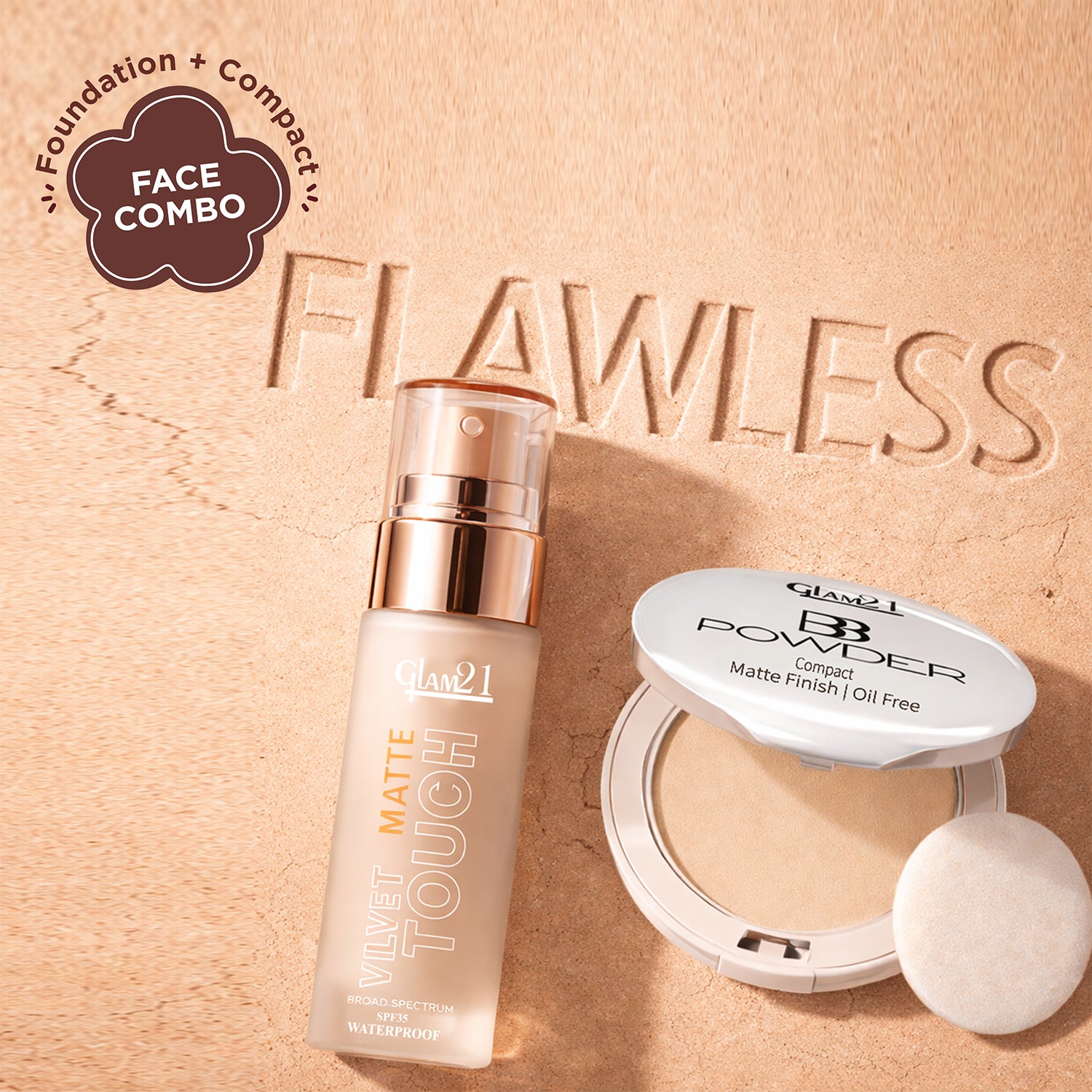 Velvet Touch Foundation +BB 2-in-1 Compact Powder Combo