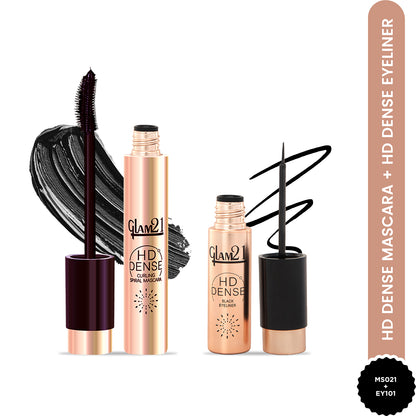 HD Dense Mascara + Eyeliner Black Combo