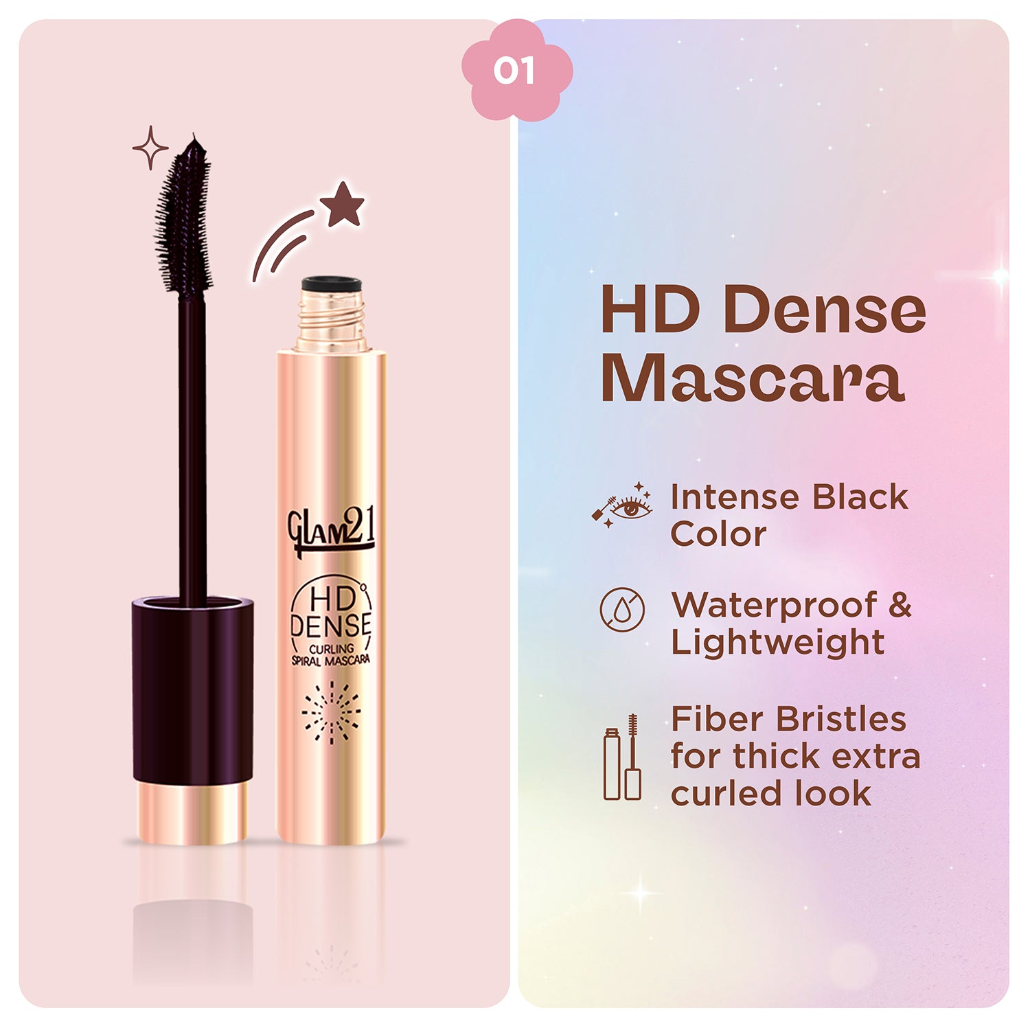 HD Dense Mascara + Eyeliner Black Combo
