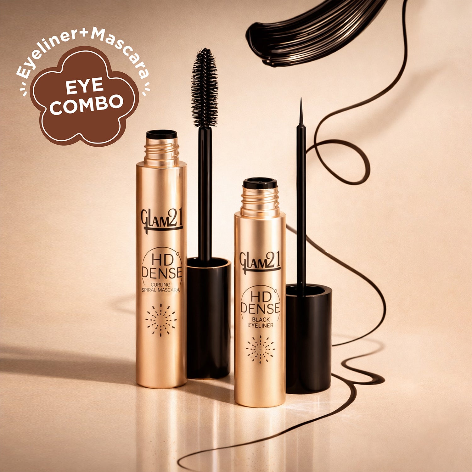 HD Dense Mascara + Eyeliner Black Combo