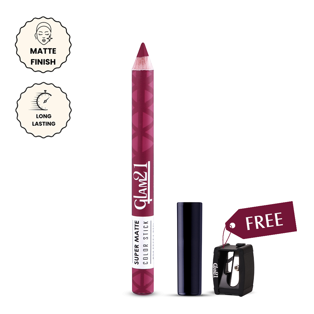 Glam21 Super Matte Colorstick Lipstick 04-PEPPY RED 1